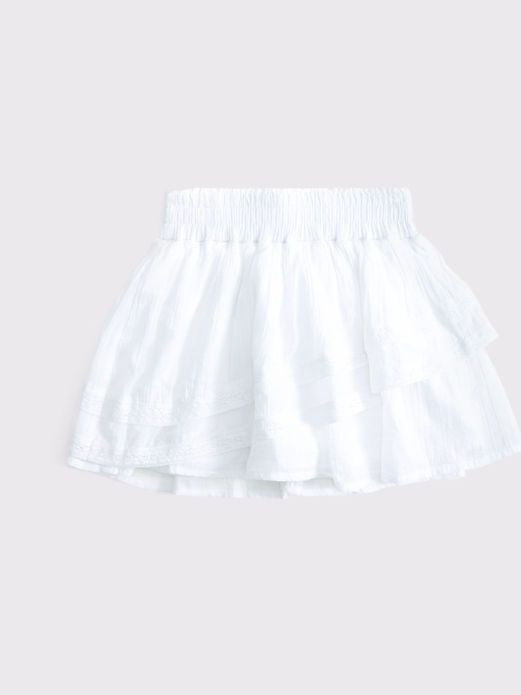 Abercrombie & Fitch Woven Lace Trim Mini Skirt - Image 1 of 1