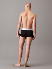 Calvin Klein Black 3 Pack Low Rise Trunks - Icon Cotton Stretch - Image 4 of 5
