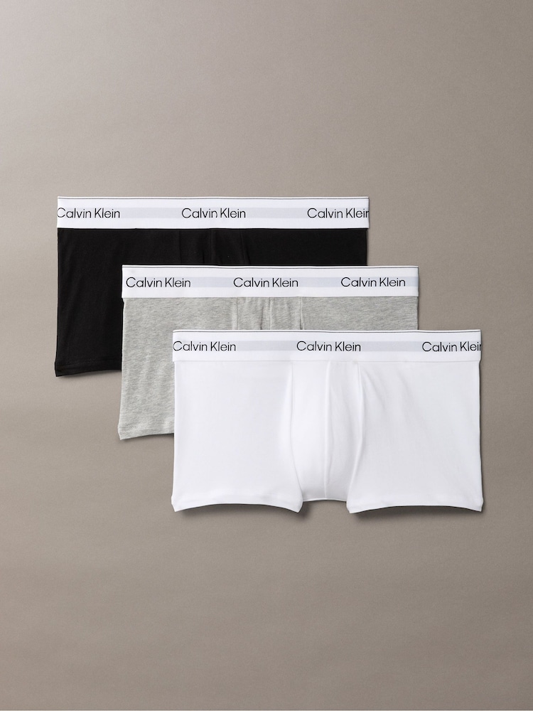 Črna/bela/siva - Calvin Klein 3 spodnjic z nizkim pasom - Ikona Bombaž Raztegljivo - Slika 1 iz 6 Črna/bela/siva - Calvin Klein 3 spodnjic z nizkim pasom - Ikona Bombaž Raztegljivo - Slika 1 iz 6