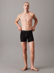 Calvin Klein Tonal Black/Tonal Black/Tonal Black 3 Pack Boxer Briefs - Icon Cotton Stretch - Image 2 of 5