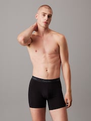 Calvin Klein Tonal Black/Tonal Black/Tonal Black 3 Pack Boxer Briefs - Icon Cotton Stretch - Image 3 of 5