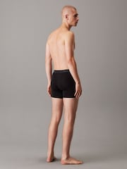Calvin Klein Tonal Black/Tonal Black/Tonal Black 3 Pack Boxer Briefs - Icon Cotton Stretch - Image 4 of 5