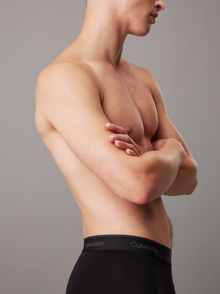 Calvin Klein Tonal Black/Tonal Black/Tonal Black 3 Pack Boxer Briefs - Icon Cotton Stretch - Image 5 of 5