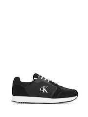 Calvin Klein Black Runner Sock Lace Up Low Trainers - Image 2 of 6