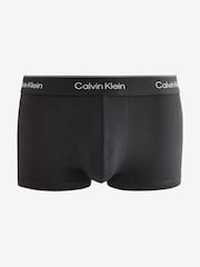 Preto/Azul médio/Azul claro - Calvin Klein 3 Pacote de shorts de cintura baixa - Ícone Cotton Stretch - Imagem 6 de 10