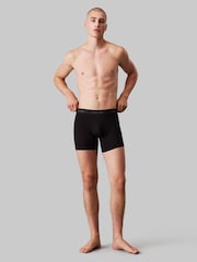 Calvin Klein Black/Mid Blue/Light Blue 3 Pack Boxer Briefs - Icon Cotton Stretch - Image 3 of 6