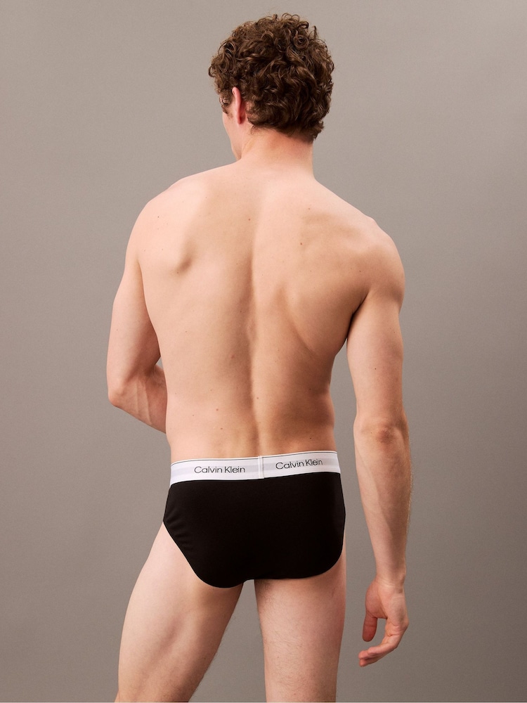 Calvin Klein Black 3 Pack Briefs - Icon Cotton Stretch - Image 5 of 6