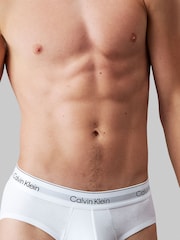 Calvin Klein Black/White/Grey 3 Pack Briefs - Icon Cotton Stretch - Image 5 of 5