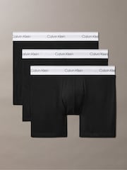 Calvin Klein Black 3 Pack Boxer Briefs - Icon Cotton Stretch - Image 6 of 6