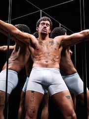 Calvin Klein Grey 3 Pack Boxer Briefs - Icon Cotton Stretch - Image 3 of 5