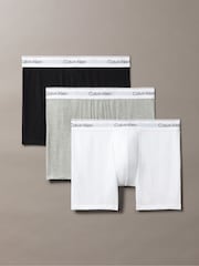 Calvin Klein Grey 3 Pack Boxer Briefs - Icon Cotton Stretch - Image 5 of 5
