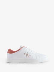 Calvin Klein Classic Cupsole Low Lace-Up Leather Trainers - Image 1 of 1
