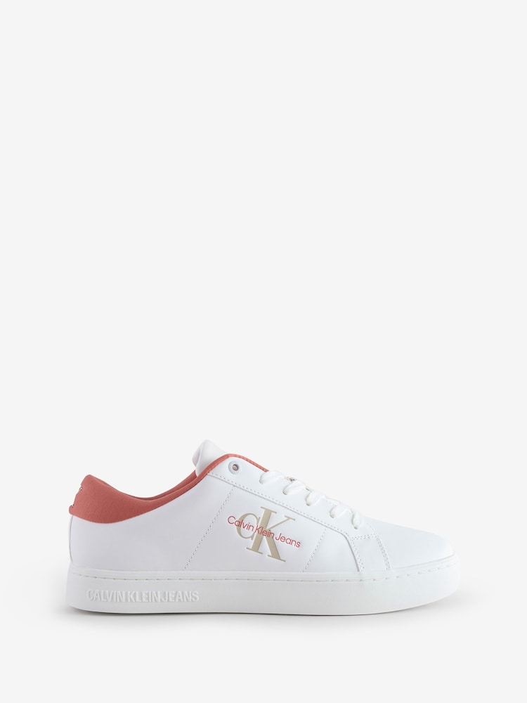 Calvin Klein Classic Cupsole Low Lace-Up Leather Trainers - Image 1 of 1