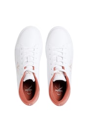 Calvin Klein White Classic Cupsole Low Lace-Up Leather Trainers - Image 5 of 6