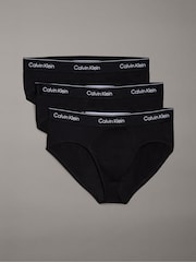 Calvin Klein Tonal Black/Tonal Black/Tonal Black 3 Pack Briefs - Icon Cotton Stretch - Image 1 of 6