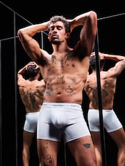 Calvin Klein White 3 Pack Boxer Briefs - Icon Cotton Stretch - Image 2 of 5