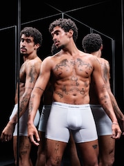 Calvin Klein White 3 Pack Boxer Briefs - Icon Cotton Stretch - Image 3 of 5