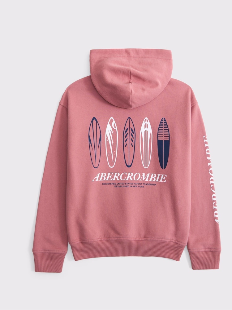 Abercrombie & Fitch Blue Back Graphic Hoodie - Image 2 of 2