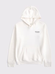 Abercrombie & Fitch Cream Back Graphic Hoodie - Image 1 of 2