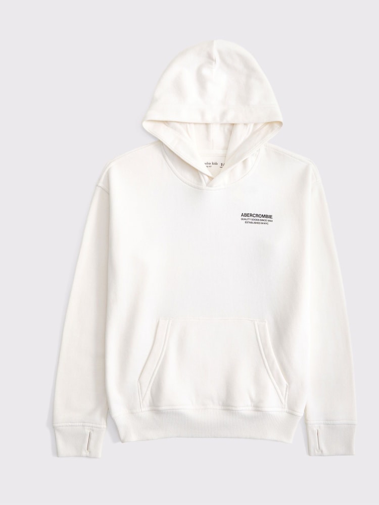 Abercrombie & Fitch Cream Back Graphic Hoodie - Image 1 of 2
