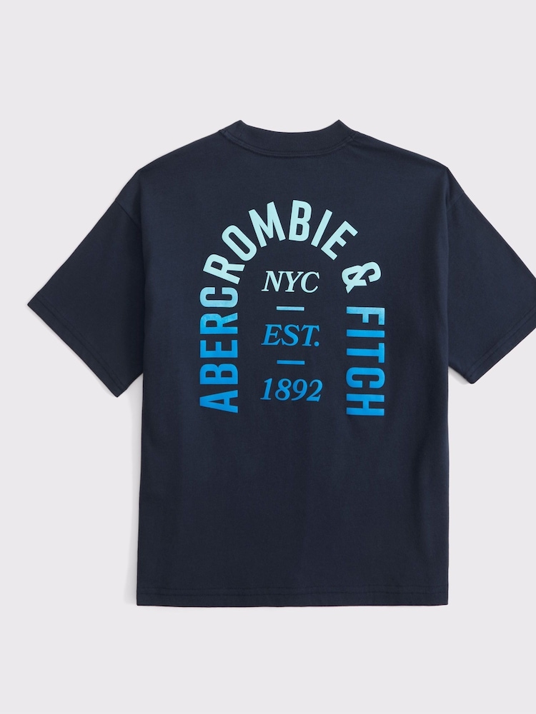 Abercrombie & Fitch Blue Back Logo T-Shirt - Image 2 of 2
