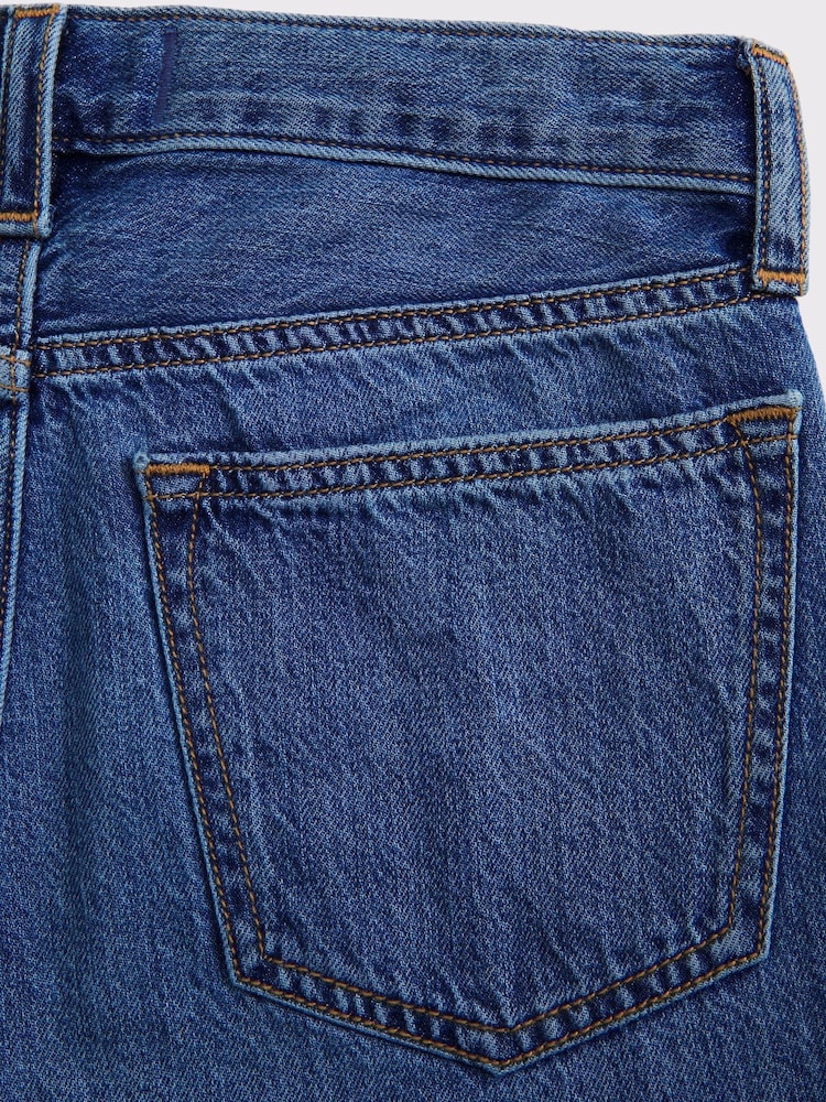أزرق فاتح - Abercrombie & Fitch Blue Baggy Denim Shorts - صورة 3 من 3