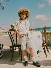 أزرق - Abercrombie & Fitch Blue Baggy Denim Shorts - صورة 1 من 10