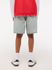 أزرق - Abercrombie & Fitch Blue Baggy Denim Shorts - صورة 5 من 10