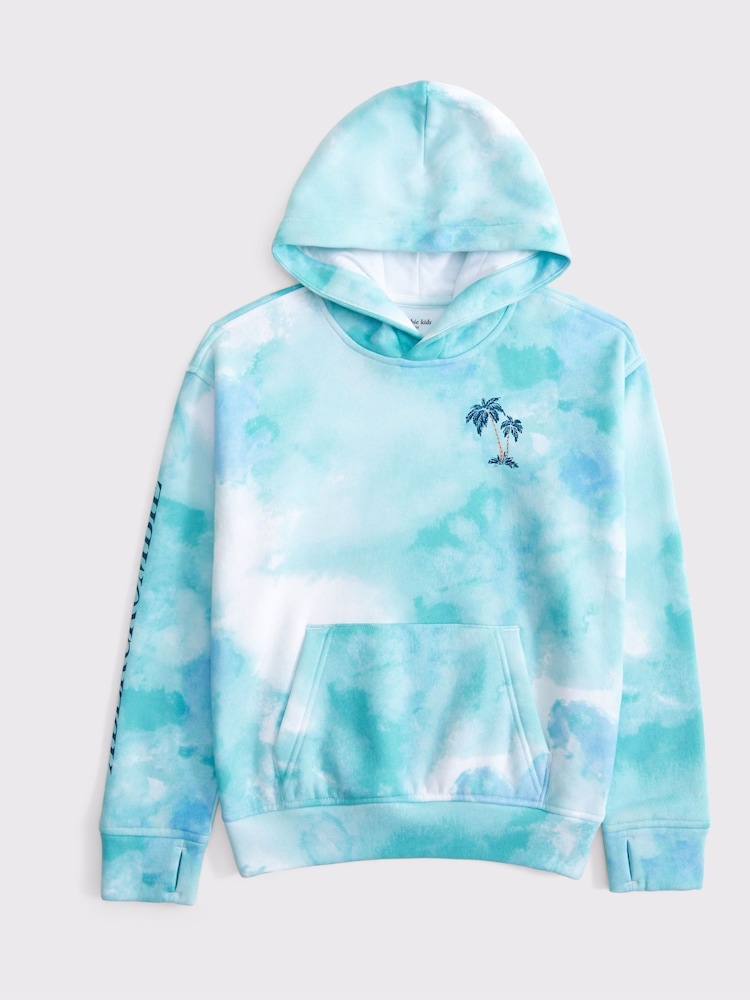 Abercrombie & Fitch Blue Back Graphic Hoodie - Image 1 of 2