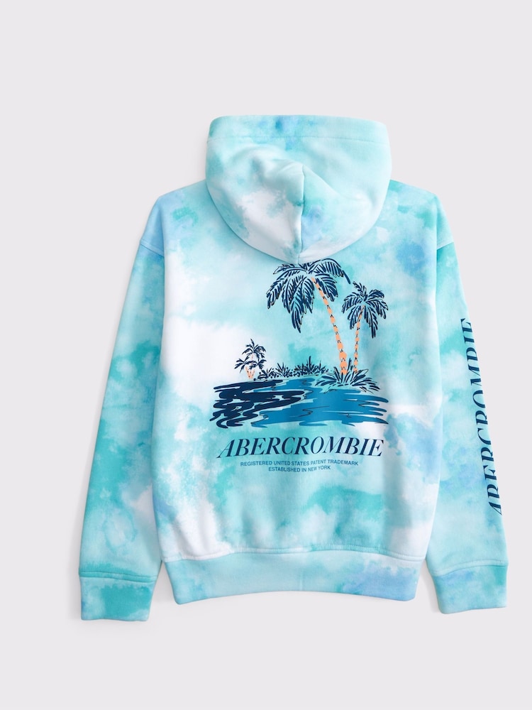 Abercrombie & Fitch Blue Back Graphic Hoodie - Image 2 of 2