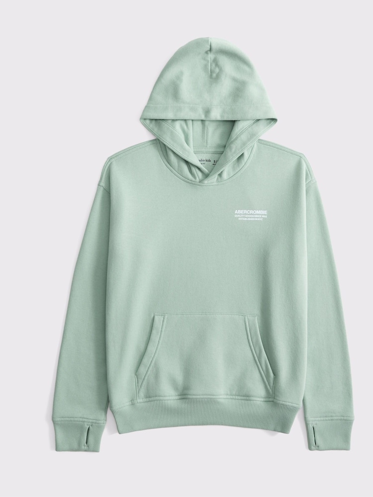 Abercrombie & Fitch Cream Back Graphic Hoodie - Image 1 of 2
