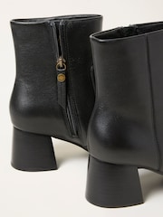 FatFace Black Flared Heel Leather Boot - Image 3 of 3