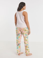 Simply Be Pink Ribbed Vest Pyjamas Set 2 Pack - Image 3 of 5