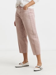 Simply Be Pink Cropped Barrel Jeans - Image 3 of 5