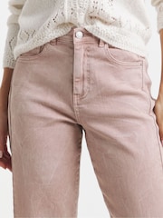 Simply Be Pink Cropped Barrel Jeans - Image 5 of 5