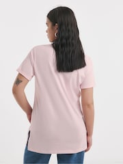 Simply Be Grey Longline V-Neck 100% Cotton T-Shirts 2 Pack - Image 2 of 4