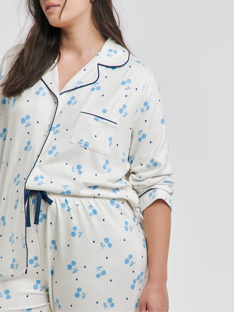 Simply Be Pretty Secrets Supersoft Button Through Pyjamas Set - صورة 4 من 4