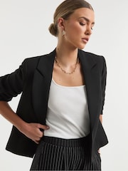 Simply Be Black Oversized Cropped Blazer - Image 1 of 5