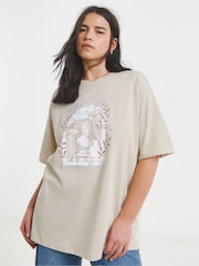 Simply Be Oversized Graphic 100% Cotton T-Shirts 2 Pack - Imagen 4 de 5