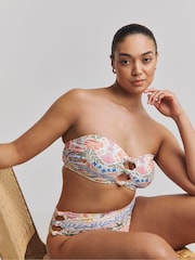 Simply Be White Knot Detail Bikini Set - Image 1 of 4