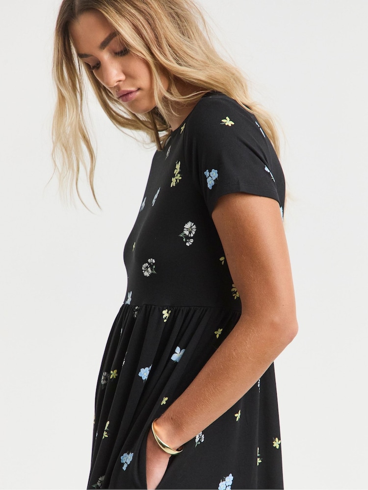 Simply Be Black Supersoft Pocket Midi Dress - Image 4 of 4 Simply Be Black Supersoft Pocket Midi Dress - Image 4 of 4
