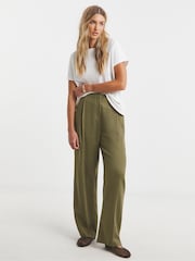Simply Be Green Linen Wide Leg Trousers - Image 5 of 5