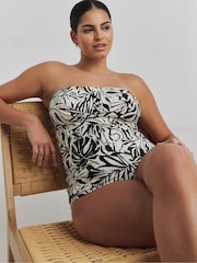 Simply Be Black Magisculpt Bandeau Tankini Tops 2 Pack - Image 2 of 5