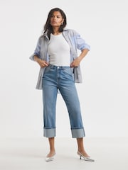 Simply Be Cropped Wide Leg Jeans - Imagen 1 de 4