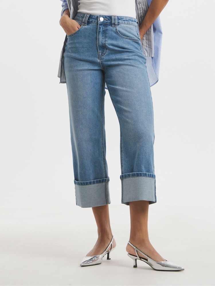 Simply Be Cropped Wide Leg Jeans - Imagen 2 de 4