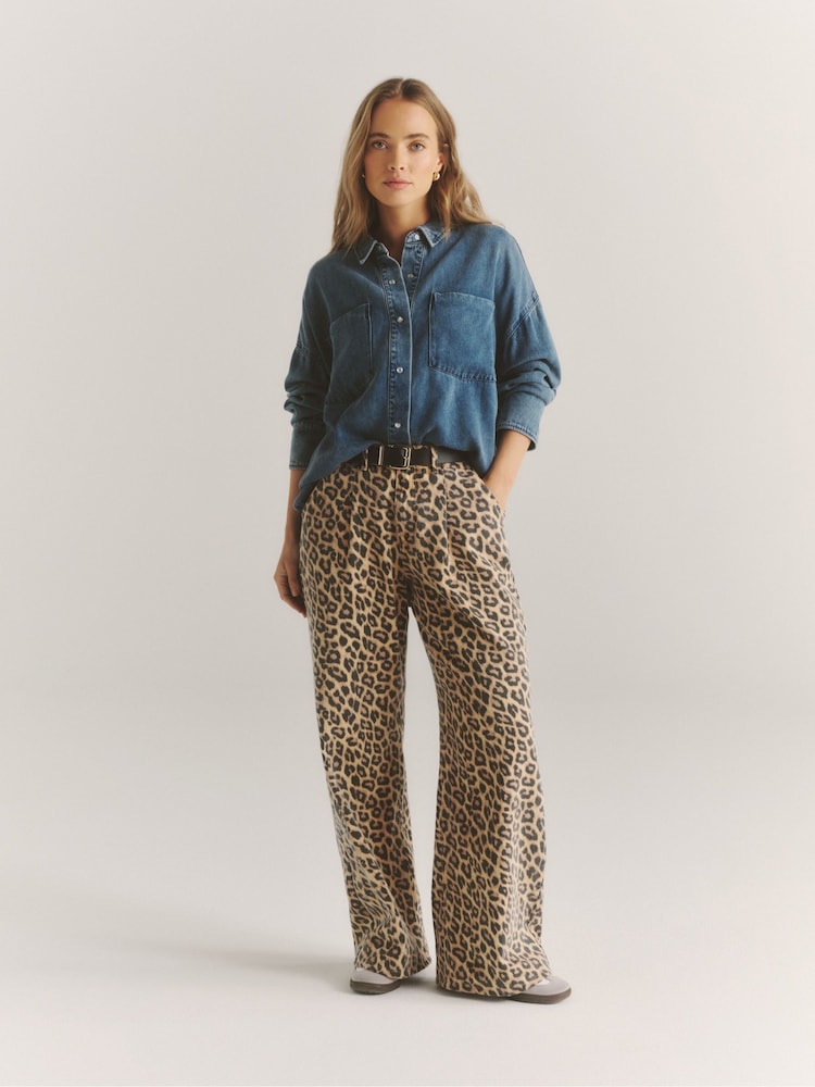 Simply Be Blue Deep Cuff Denim Shirt - Image 2 of 4 Simply Be Blue Deep Cuff Denim Shirt - Image 2 of 4