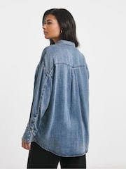 Simply Be Deep Cuff Denim Shirt - Imagen 3 de 4