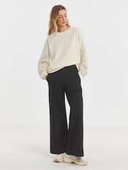 Simply Be Cream Cut Work Sleeve Sweatshirt - Image 4 of 4
