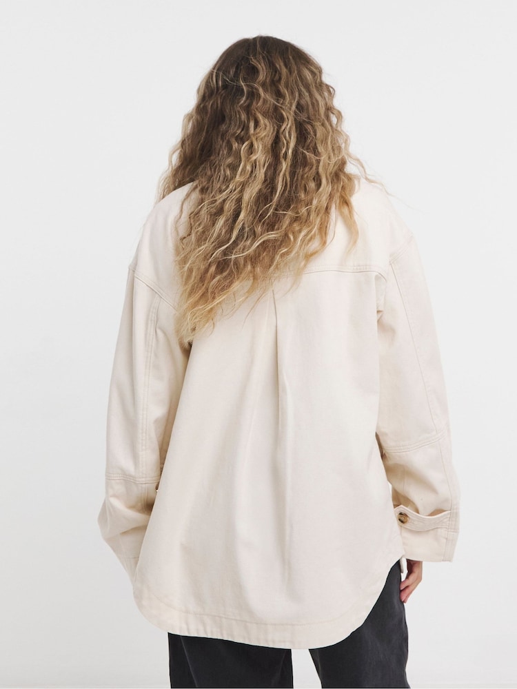 Simply Be Stone Utility Jacket - Image 2 of 4