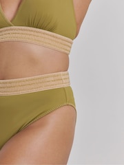 Simply Be Green Elastic Detail Bikini Set - Image 3 of 4